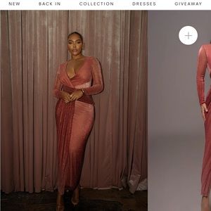 JLUXLABEL red Karissa plunge maxi dress